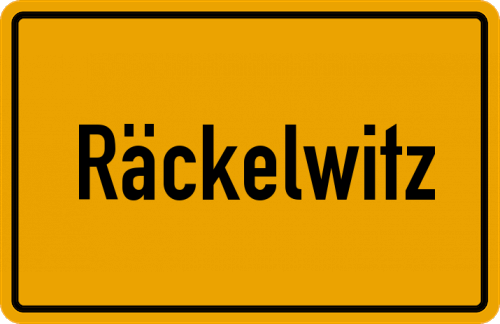 Ortsschild Räckelwitz