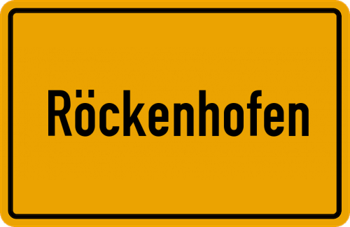 Ortsschild Röckenhofen