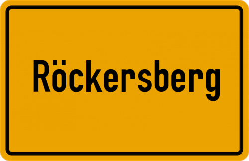 Ortsschild Röckersberg