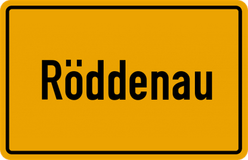 Ortsschild Röddenau