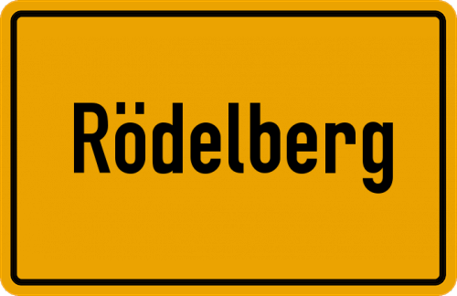Ortsschild Rödelberg
