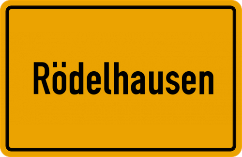 Ortsschild Rödelhausen