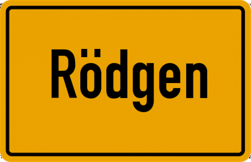 Ortsschild Rödgen, Kreis Gießen