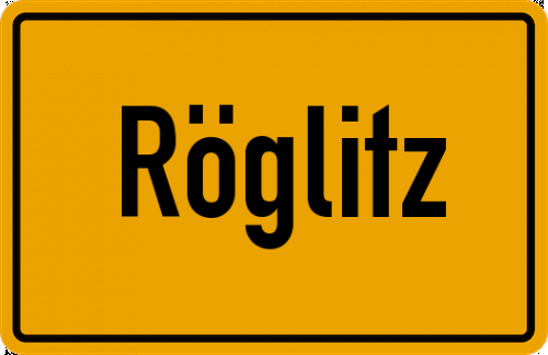 Ortsschild Röglitz