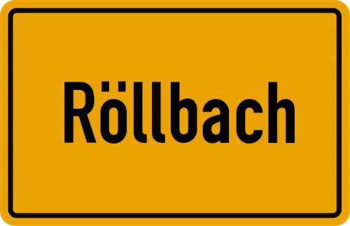 Ortsschild Röllbach