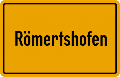Ortsschild Römertshofen