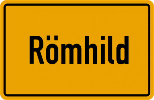 Ortsschild Römhild