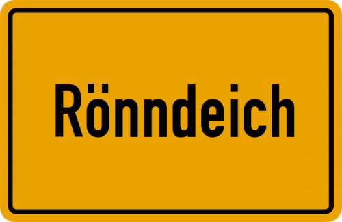 Ortsschild Rönndeich, Oste