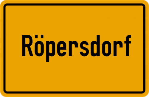 Ortsschild Röpersdorf