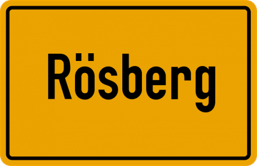 Ortsschild Rösberg