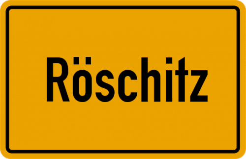 Ortsschild Röschitz