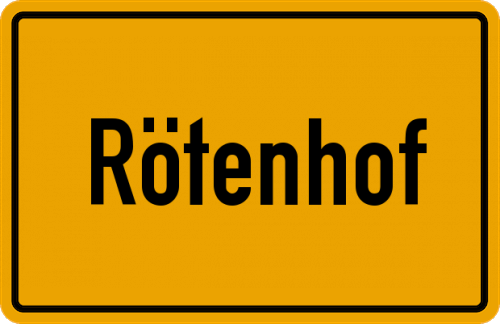 Ortsschild Rötenhof
