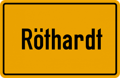 Ortsschild Röthardt