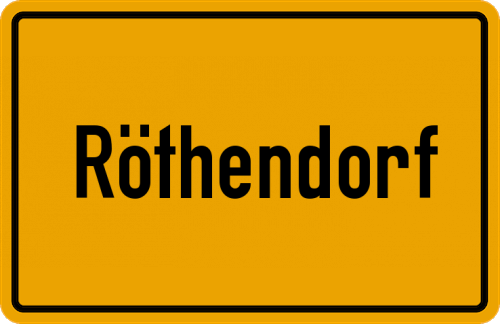 Ortsschild Röthendorf