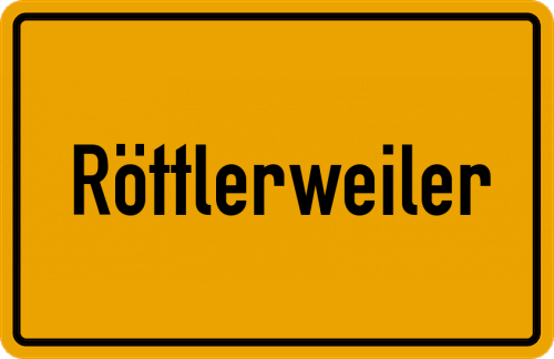 Ortsschild Röttlerweiler