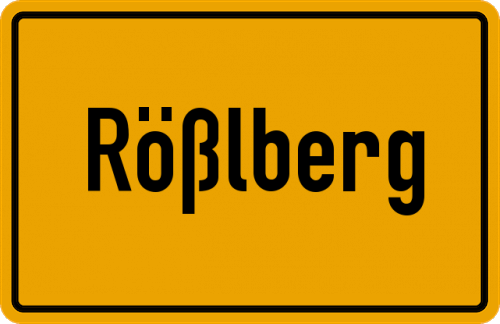 Ortsschild Rößlberg