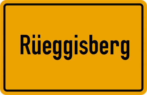 Ortsschild Rüeggisberg
