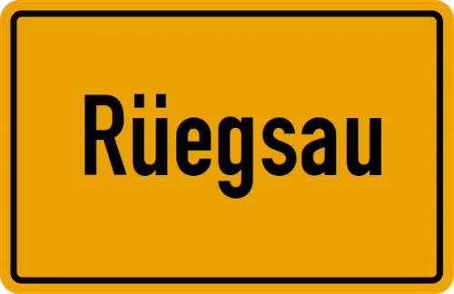 Ortsschild Rüegsau