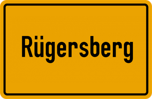 Ortsschild Rügersberg