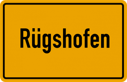 Ortsschild Rügshofen