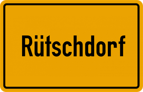 Ortsschild Rütschdorf