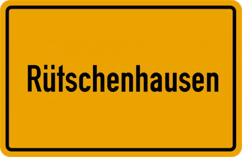 Ortsschild Rütschenhausen