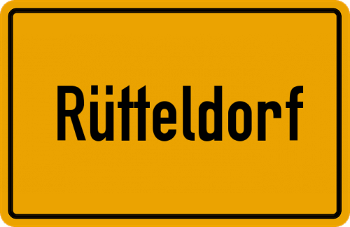 Ortsschild Rütteldorf