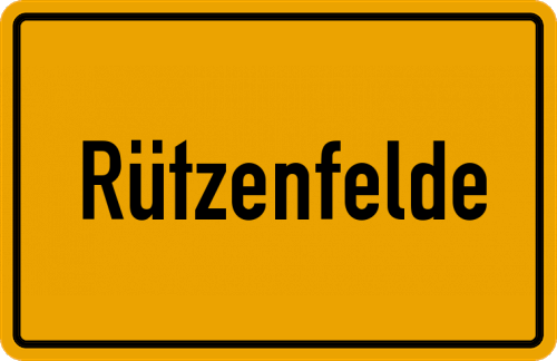 Ortsschild Rützenfelde