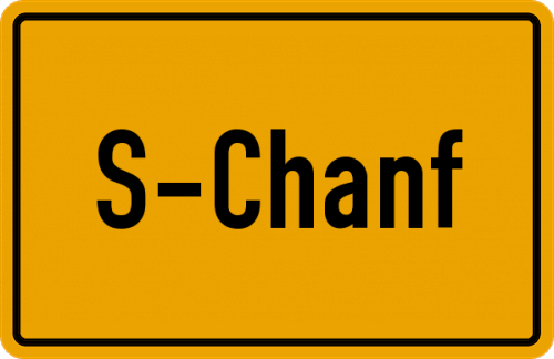 Ortsschild S-chanf