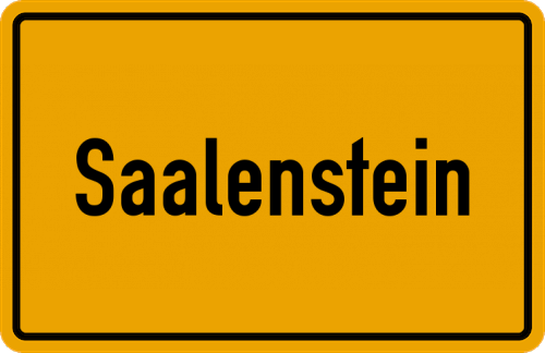 Ortsschild Saalenstein, Kreis Hof, Saale