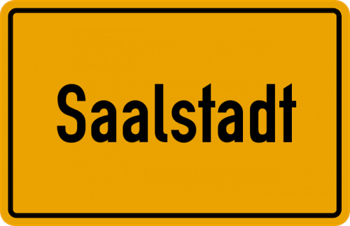 Ortsschild Saalstadt