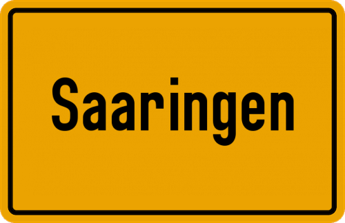 Ortsschild Saaringen