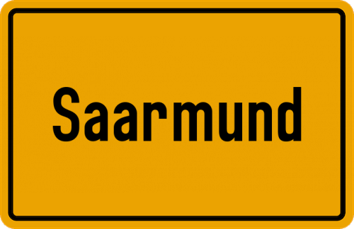 Ortsschild Saarmund