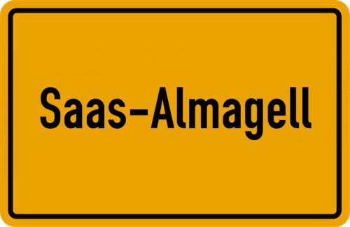 Ortsschild Saas-Almagell