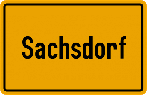 Ortsschild Sachsdorf