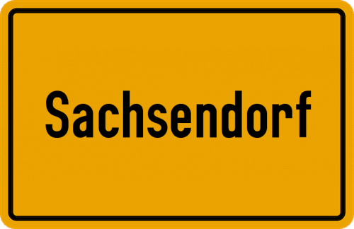 Ortsschild Sachsendorf, Oderbruch
