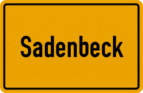 Ortsschild Sadenbeck