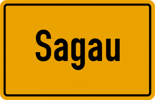 Ortsschild Sagau