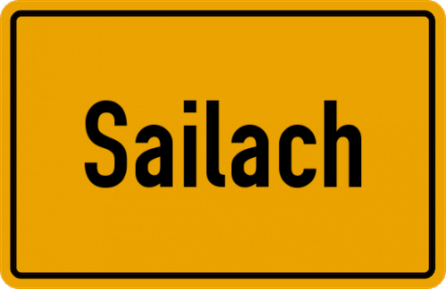 Ortsschild Sailach