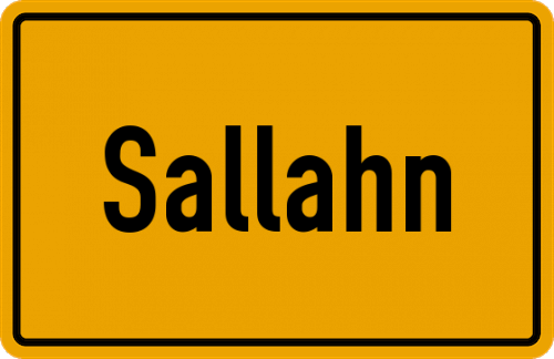 Ortsschild Sallahn