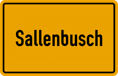 Ortsschild Sallenbusch