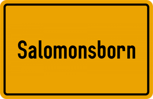 Ortsschild Salomonsborn