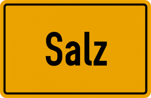 Ortsschild Salz, Kreis Lauterbach, Hessen