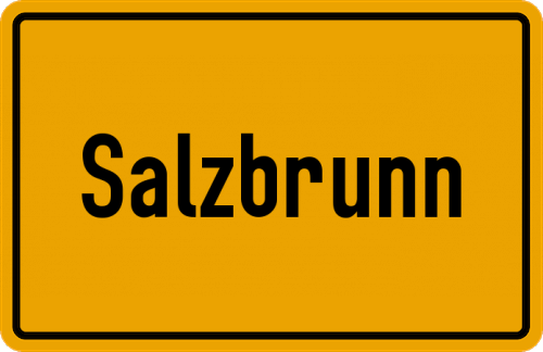 Ortsschild Salzbrunn