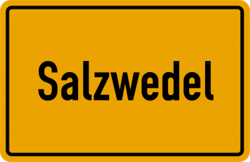 Ortsschild Hansestadt Salzwedel