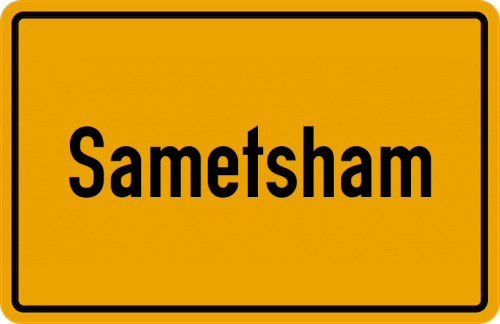 Ortsschild Sametsham
