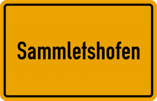 Ortsschild Sammletshofen