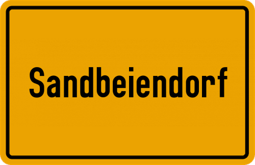 Ortsschild Sandbeiendorf