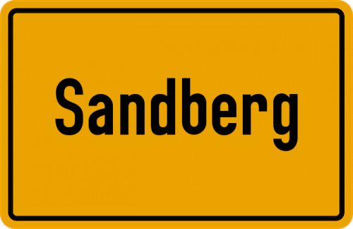 Ortsschild Sandberg, Unterfranken