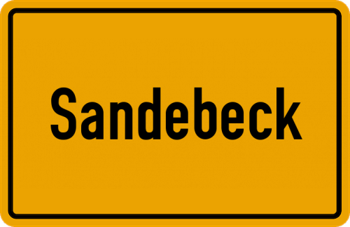 Ortsschild Sandebeck